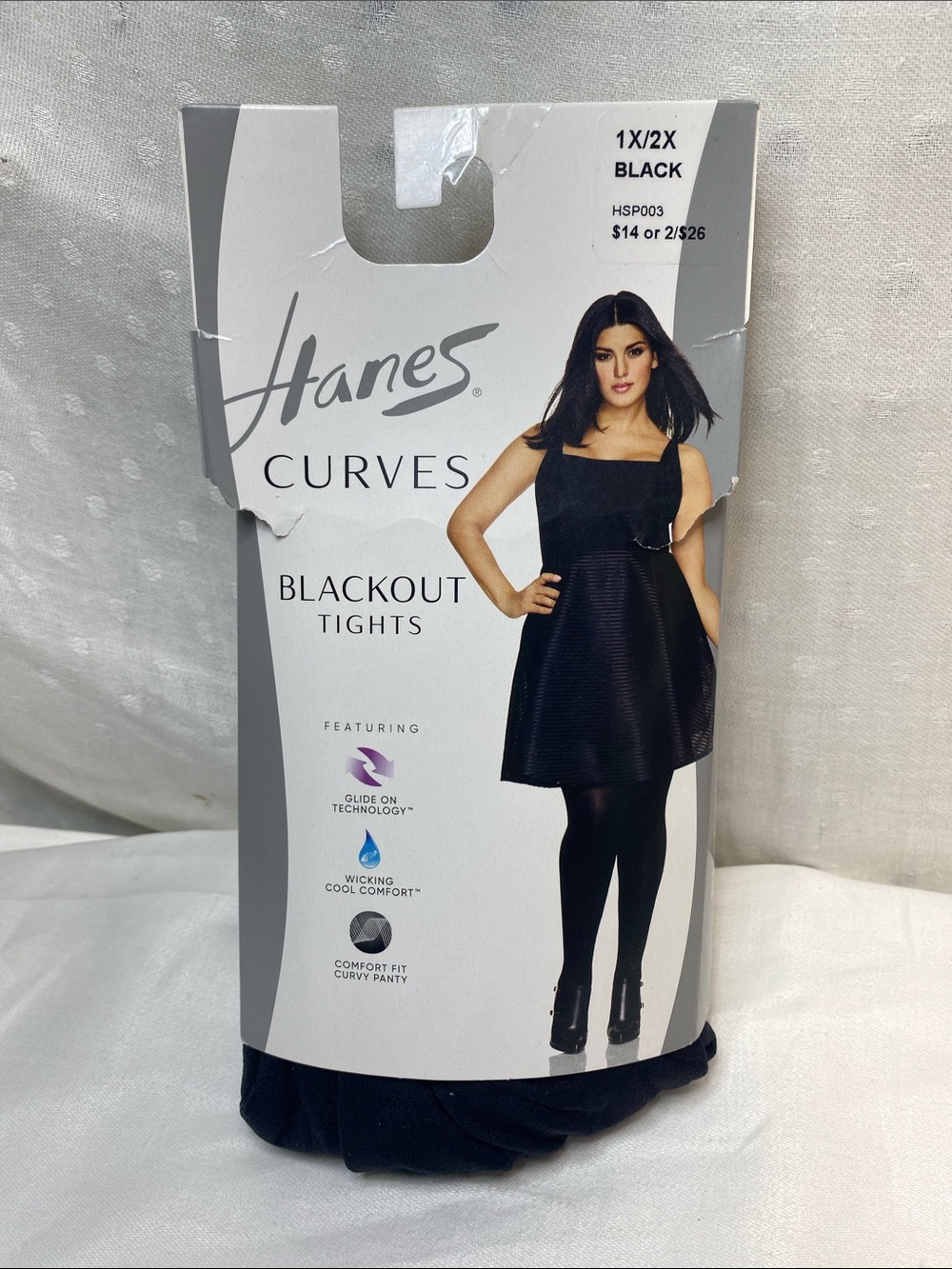 NWT HANES (1x/2x) Curves Blackout Tights